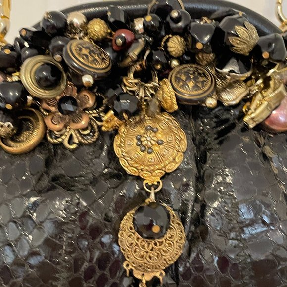 Upcycled Vintage Snakeskin Purse - Picture 4 of 16